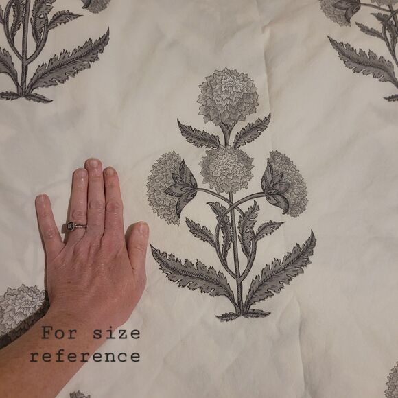 Pottery Barn Organic Cotton CA King Duvet Cover + 2 King Shams Annelyse Gray - Picture 9 of 12